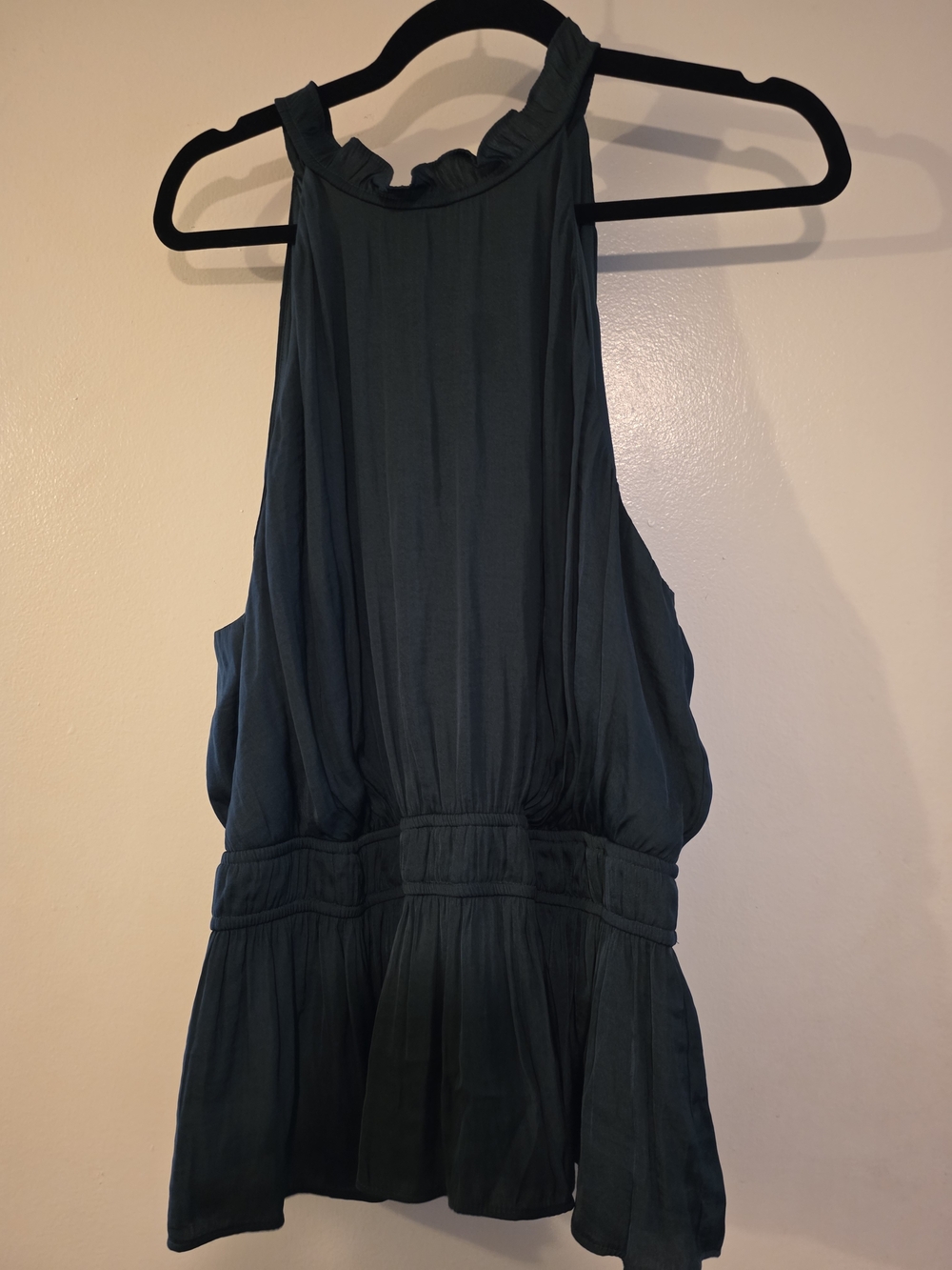 Nine West Deep Forest Green Silky Sleeveless Top XXL